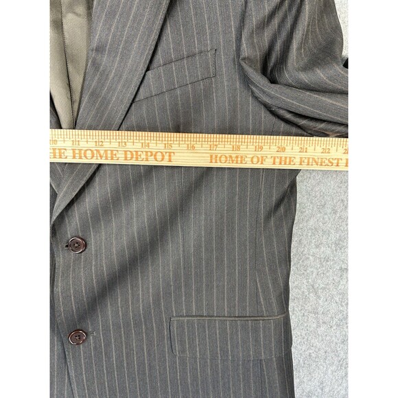 Daniel Cremieux Blazer Sport Coat Suit Jacket Loro Piana 40R Gray Pin Striped - Picture 12 of 13